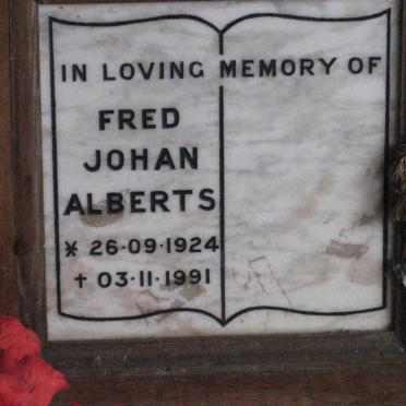 ALBERTS Fred Johan 1924-1991