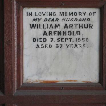 ARENHOLD William Arthur -1958