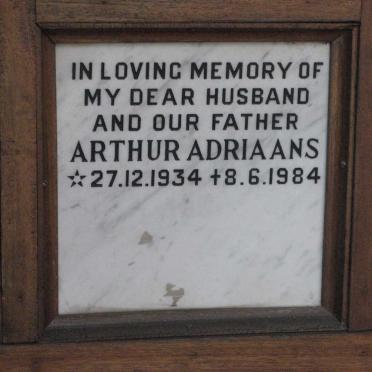 ADRIAANS Arthur 1934-1984