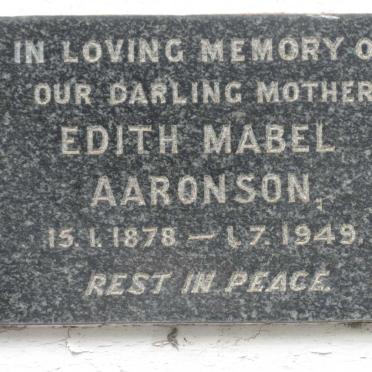 AARONSON Edith Mabel 1878-1949