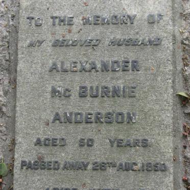 ANDERSON Alexander McBurnie -1950