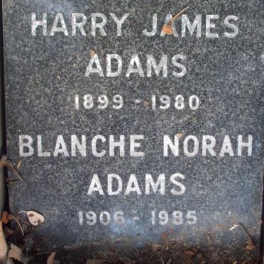 ADAMS Harry James 1899-1980 &amp; Blanche Norah 1906-1985