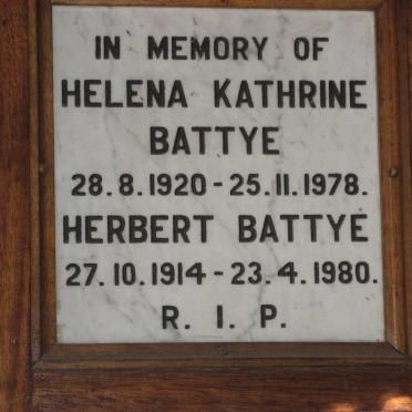 BATTYE Herbert 1914-1980 &amp; Helena Kathrine 1920-1978