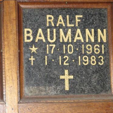 BAUMANN Ralf 1961-1983