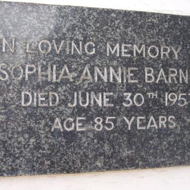 BARNBY Sophia Annie -1957