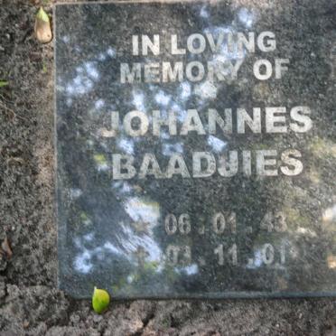 BAADJIES Johannes 1943-2001