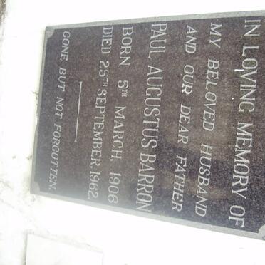 BARRON Paul Augustus 1906-1962