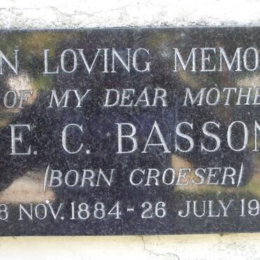 BASSON E.C. nee CROESER 1884-1966
