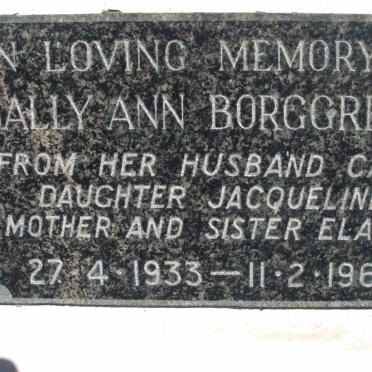 BORGGREVE Sally Ann 1933-1963
