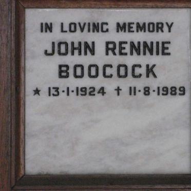BOOCOCK John Rennie 1924-1989