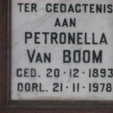 BOOM Petronella, van 1893-1978