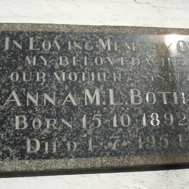 BOTHA Anna M.L. 1892-1954