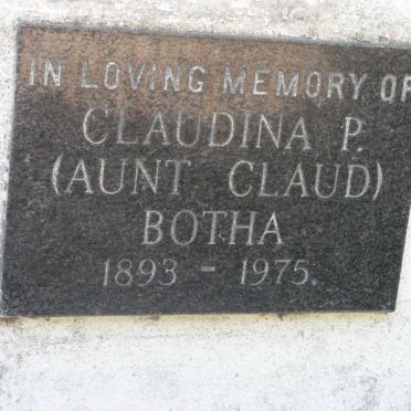 BOTHA Claudina P. 1893-1975