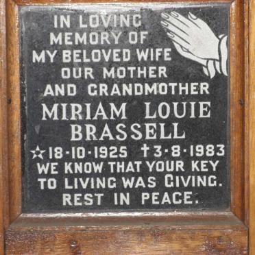 BRASSELL Miriam Louie 1925-1983
