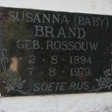 BRAND Susanna nee ROSSOUW 1894-1979