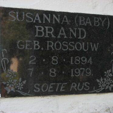 BRAND Susanna nee ROSSOUW 1894-1979