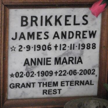 BRIKKELS James Andrew 1906-1988 &amp; Annie Maria 1909-2002