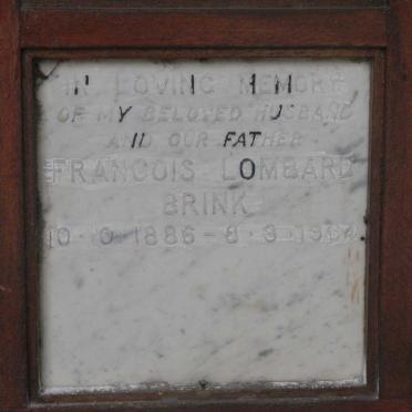 BRINK Francois Lombard 1886-1964