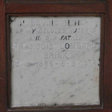 BRINK Francois Lombard 1886-1964