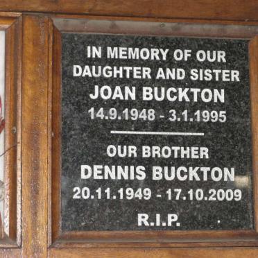 BUCKTON Joan 1948-1995 :: BUCKTON Dennis 1949-2009