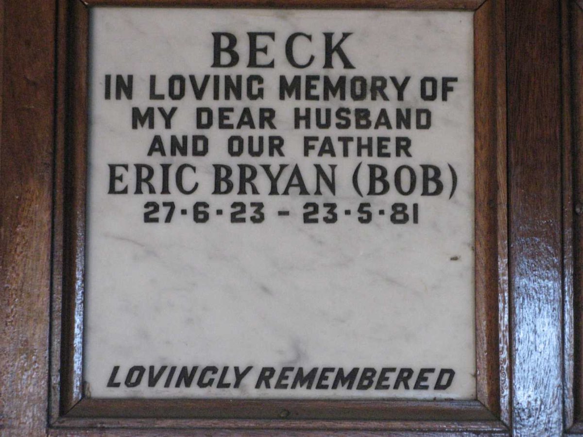BECK Eric Bryan 1923-1981