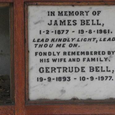 BELL James 1877-1961 &amp; Gertrude 1893-1977