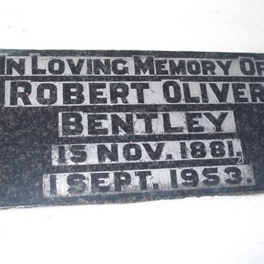 BENTLEY Robert Oliver 1881-1953