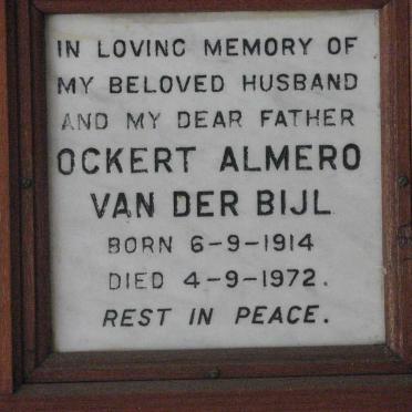 BIJL Ockert Almero, van der 1914-1972