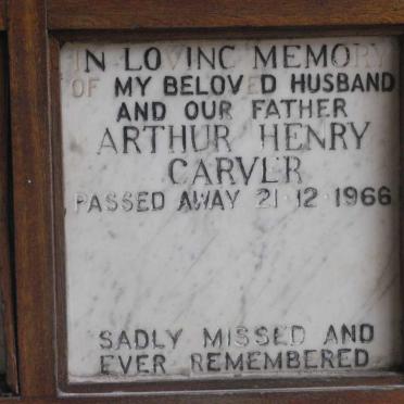 CARVER Arthur Henry -1966