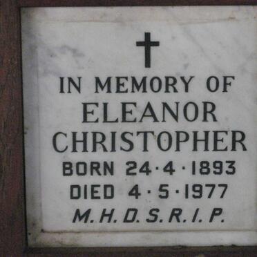 CHRISTOPHER Eleanor 1893-1977