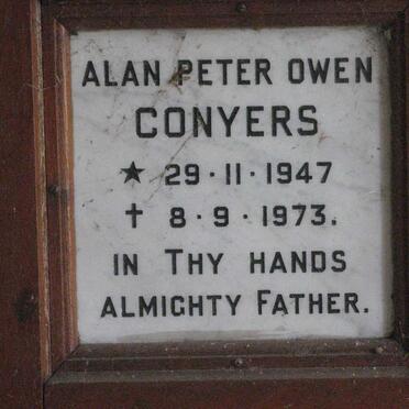 CONYERS Alan Peter Owen 1947-1973