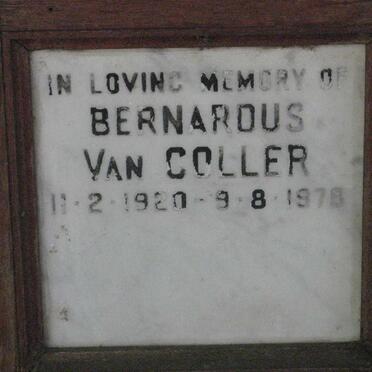COLLER Bernardus, van 1920-1978