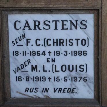 CARSTENS M.L. 1919-1975 :: CARSTENS F.C. 1954-1986