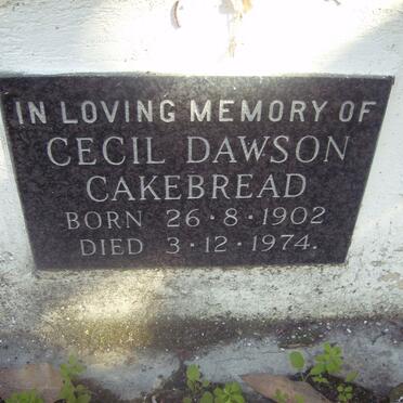 CAKEBREAD Cecil Dawson 1902-1974