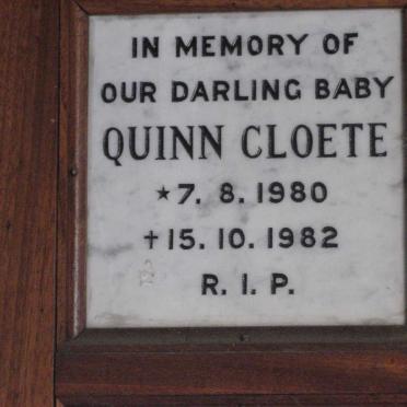 CLOETE Quinn 1980-1982