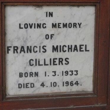 CILLIERS Francis Michael 1933-1964