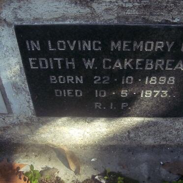 CAKEBREAD Edith W. 1898-1973