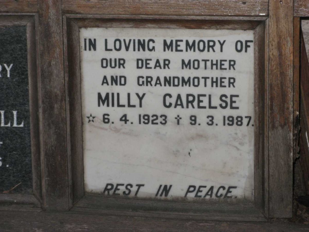 CARELSE Milly 1923-1987