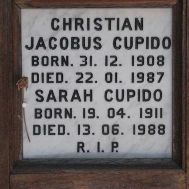 CUPIDO Christian Jacobus 1908-1987 &amp; Sarah 1911-1988