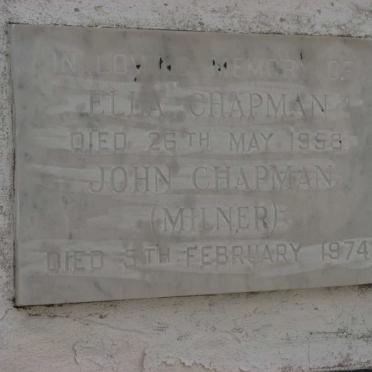 CHAPMAN John -1974 &amp; Ella -1958