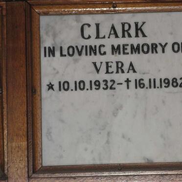 CLARK Vera 1932-1982