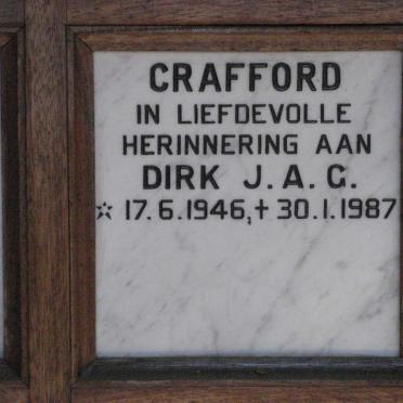 CRAFFORD Dirk J.A.G. 1946-1987
