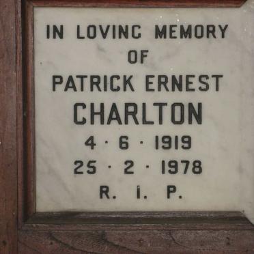 CHARLTON Patrick Ernest 1919-1978