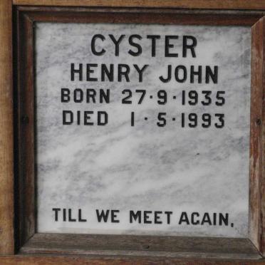 CYSTER Henry John 1935-1993