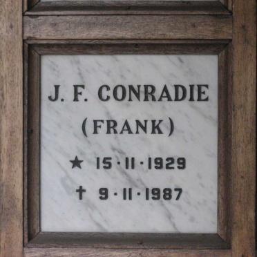 CONRADIE J. F. 1929-1987