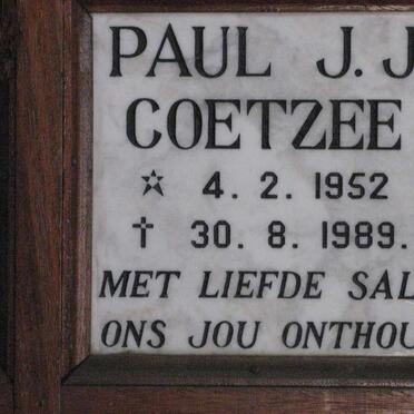 COETZEE Paul J.J. 1952-1989