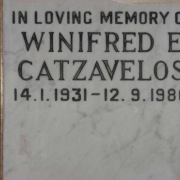 CATZAVELOS Winifred E. 1931-1980