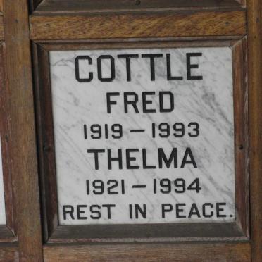 COTTLE Fred 1919-1993 &amp; Thelma 1921-1994