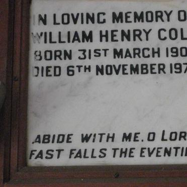 COLE William Henry 1904-1973