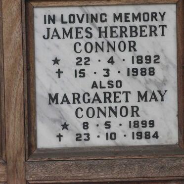 CONNOR James Herbert 1892-1988 &amp; Margaret May 1899-1984